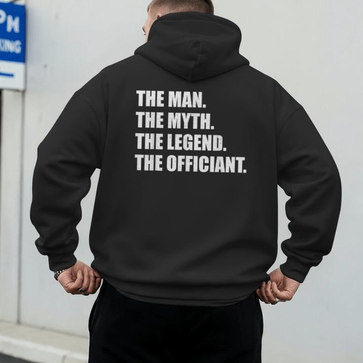 Wedding Officiant Art For Men Dad Ordained Minister Men's Hoodie Back Print Wedding Officiant Art For Men Dad Ordained Minister Men's Hoodie Back Print
