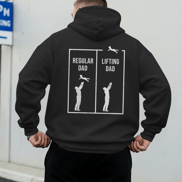 Weightlifting Workout Fitness Father Gym I Lifting Dad Men's Hoodie Back Print