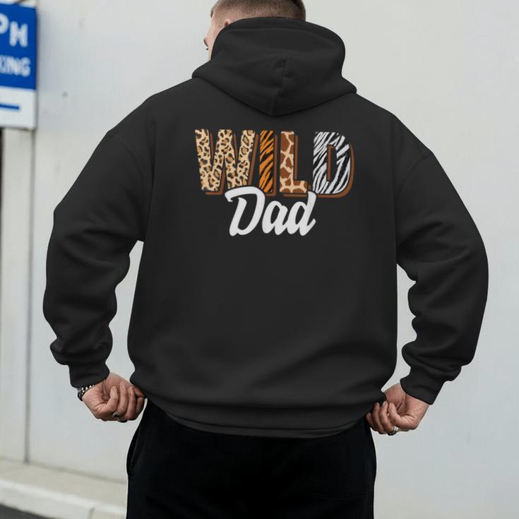 Wild Dad Zoo Born Two Be Wild B-Day Safari Jungle Animal Men's Hoodie Back Print