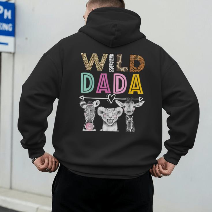 Wild Dada Zoo Theme Birthday Safari Jungle Matching Party Men's Hoodie Back Print