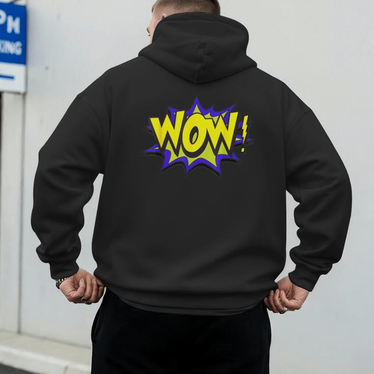 WowShirt WOW Dad Mom Men Women Boys Girls Tee Men's Hoodie Back Print