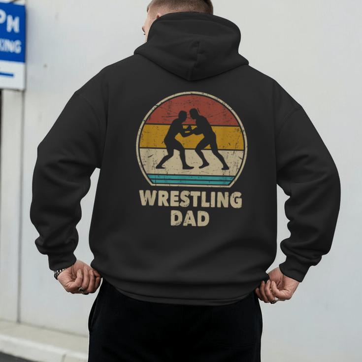 Wrestling Dad Vintage Wrestling Retro Wrestling Lover Men's Hoodie Back Print