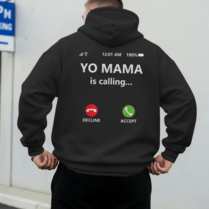 Yo Mama Is Calling Shirt Mom Shirts For DadCall Mom Men's Hoodie Back Print