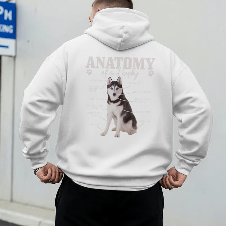 Anatomy Of A Siberian Husky Cute Dog Husky Mom Dad Men's Hoodie Back Print