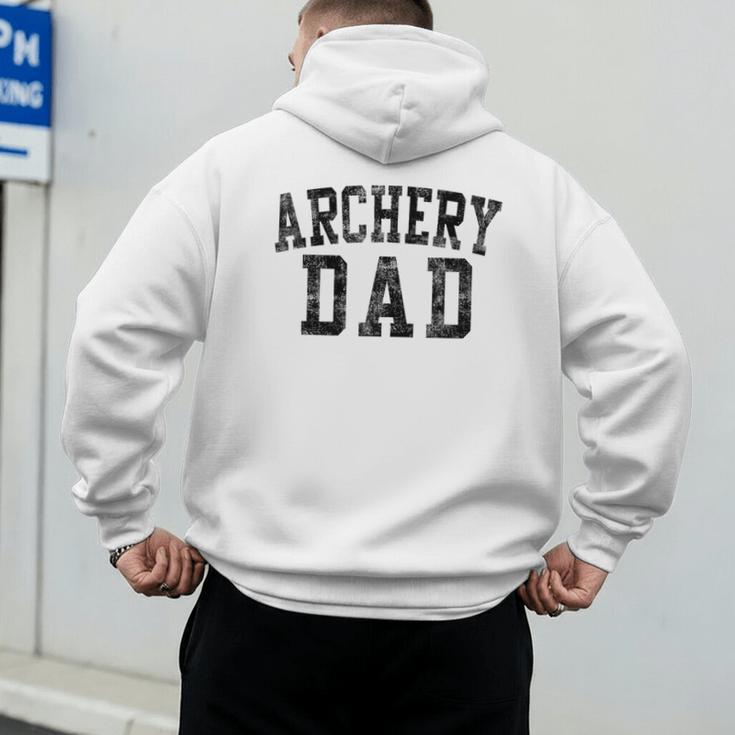 Archery Dad Birthday Classic Bold Font Archery Daddy Men's Hoodie Back Print