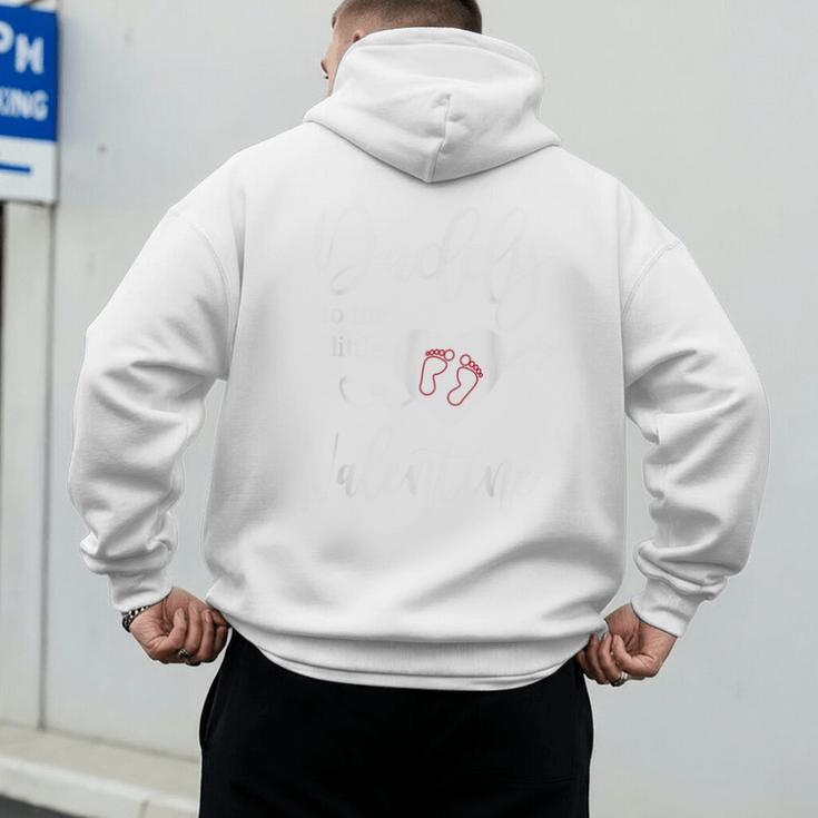 Baby Reveal Valentine Pregnancy Announce Daddy Shirt Men's Hoodie Back Print
