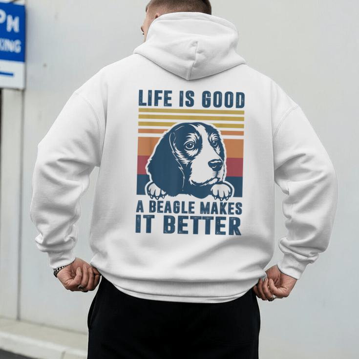 Beagle For Men Women Beagle Dog Mom Dad Beagle Men's Hoodie Back Print