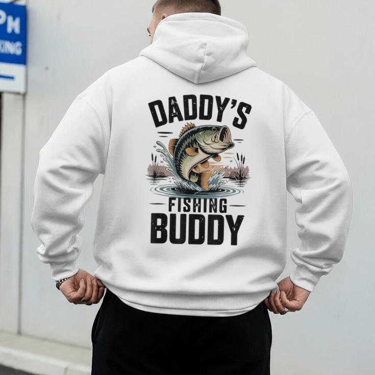 Boy Daddy Fishing Buddy Matching Fishing Bass Fishing Men's Hoodie Back Print