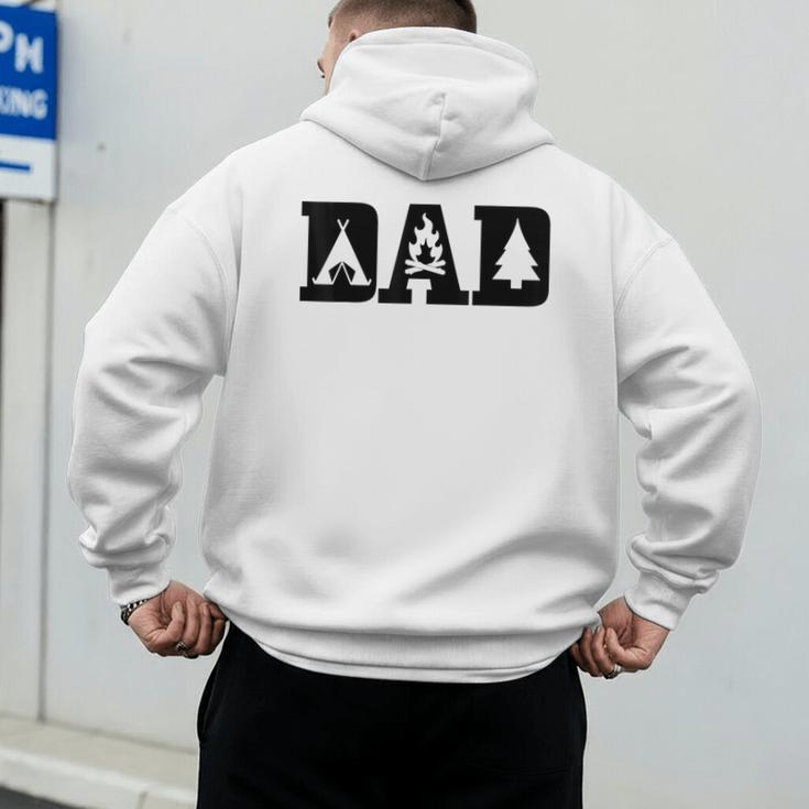 Camping Dad Father's Day Outdoor Bushcraft Camper Men's Hoodie Back Print