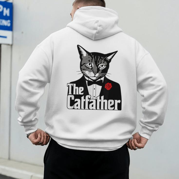 The Cat Father Cool Cat Dad Cat Lovers Men's Hoodie Back Print