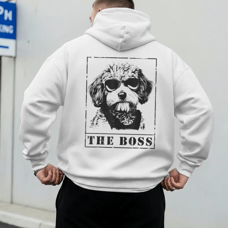 The Cavapoo Boss Mom Dad Dog Lover Men's Hoodie Back Print