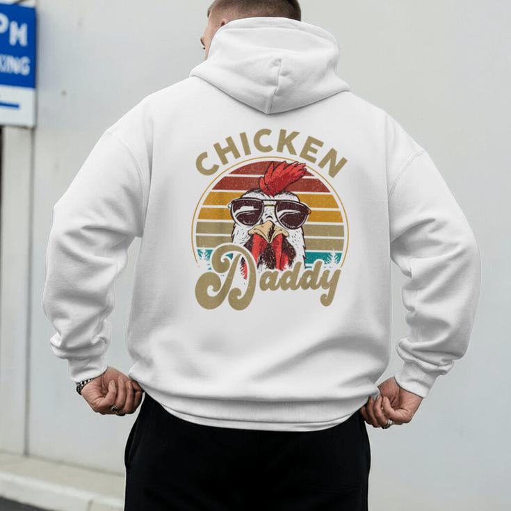 Chicken-Shirt Rooster Daddy Vintage Farmer Dad Father Men's Hoodie Back Print Chicken-Shirt Rooster Daddy Vintage Farmer Dad Father Men's Hoodie Back Print