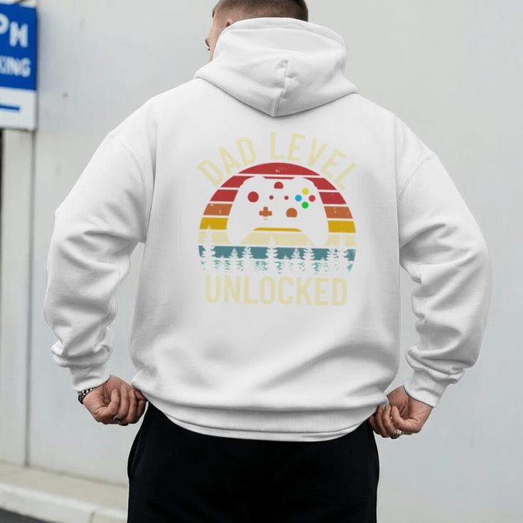 Cute Vintage Dad Level Unlocked Funny Gamer New Daddy Father Men's Hoodie Back Print Cute Vintage Dad Level Unlocked Funny Gamer New Daddy Father Men's Hoodie Back Print