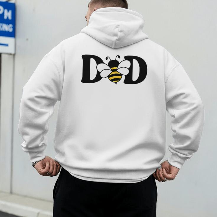 Dad Bee Cute Beekeeping 1st Birthday Matching Family Dada Men's Hoodie Back Print