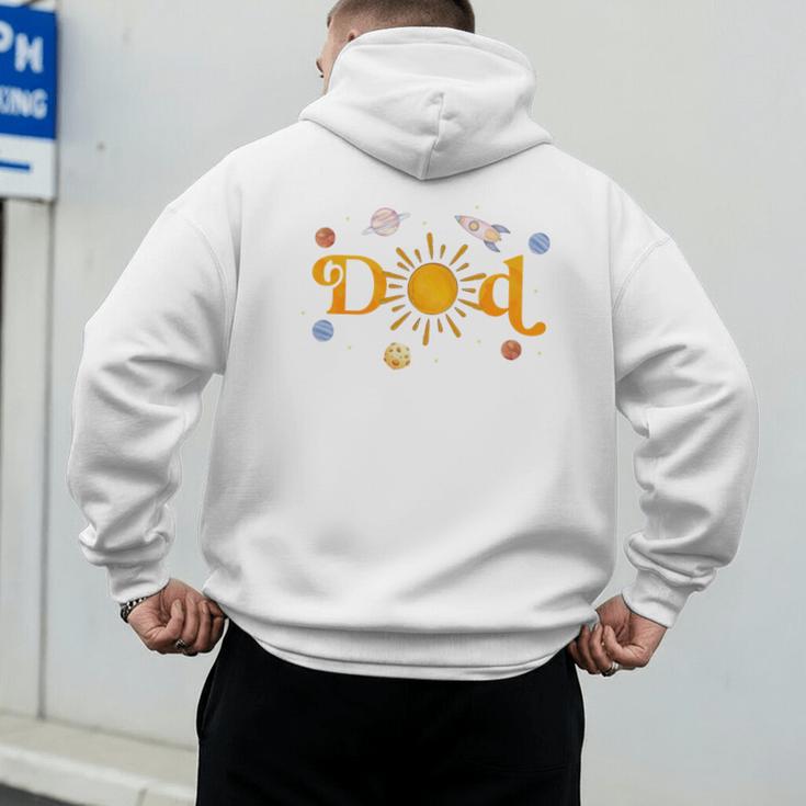 Dad Of The Birthday First Trip Around The Sun Bday Boy Men's Hoodie Back Print