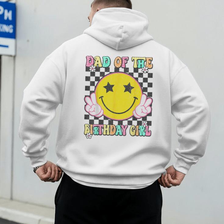 Dad Of The Birthday Girl Retro Family Matching Party Bday Men's Hoodie Back Print