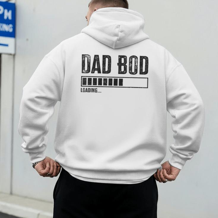 Dad BOD Loading 2024 Dad Fathers Day Baby Announcement Men's Hoodie Back Print