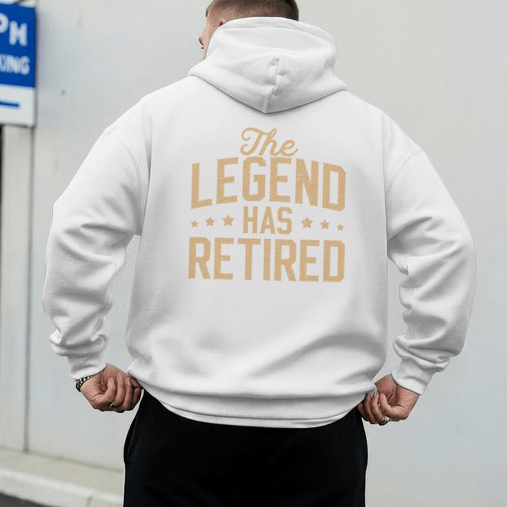 Dad Grandpa Retirement The Legend Has Retired 2026 Men Men's Hoodie Back Print Dad Grandpa Retirement The Legend Has Retired 2026 Men Men's Hoodie Back Print