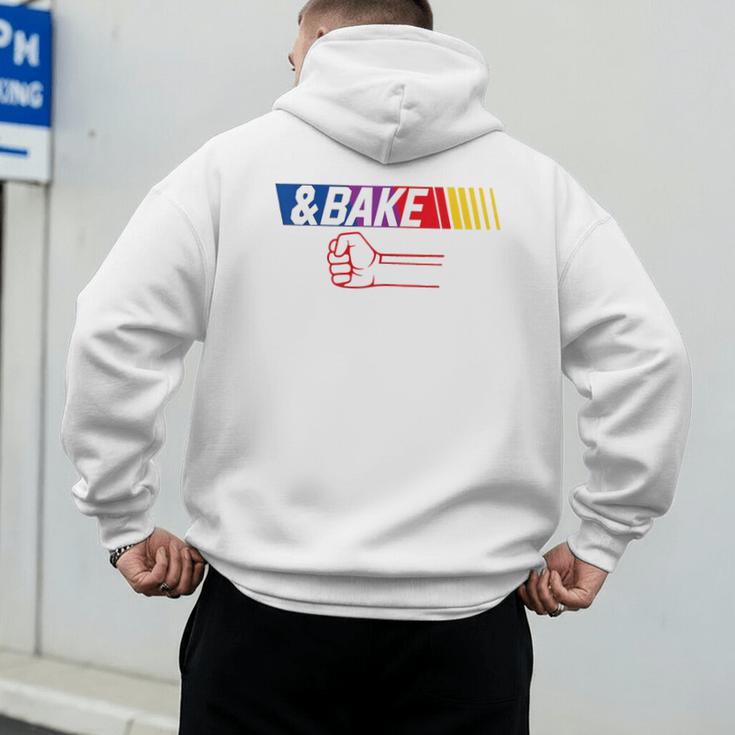 Dad Kid Matching Shake And Bake Bake Men's Hoodie Back Print