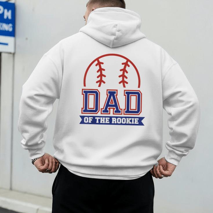 Dad Of Rookie 1st Birthday Baseball Theme Matching Party Men's Hoodie Back Print Dad Of Rookie 1st Birthday Baseball Theme Matching Party Men's Hoodie Back Print