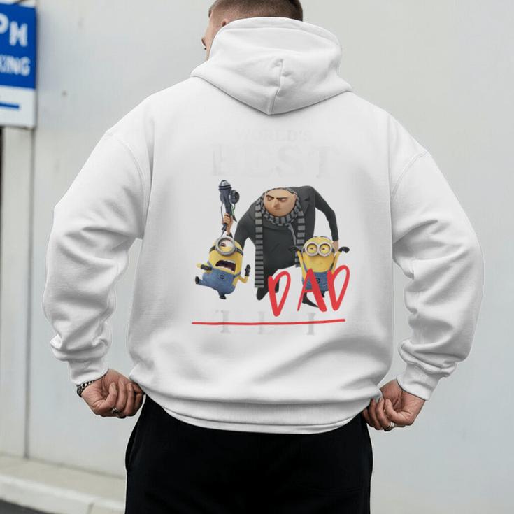 Despicable Me Minions Father's Day World's Best Dad Villain Men's Hoodie Back Print Despicable Me Minions Father's Day World's Best Dad Villain Men's Hoodie Back Print