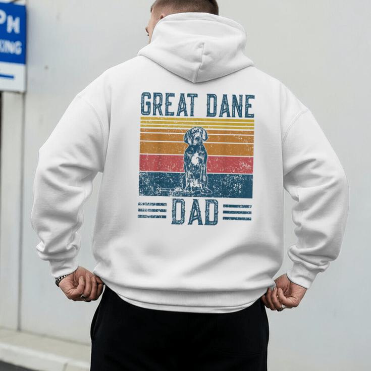 Dog Dad Vintage Great Dane Dad Men Women Kids Men's Hoodie Back Print