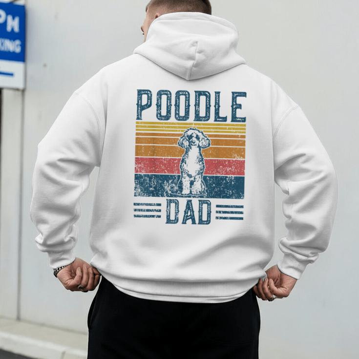 Dog Dad Vintage Poodle Dad Men's Hoodie Back Print
