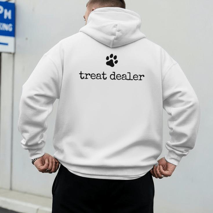 Dog Treat Dealer Vintage Pet Print Dog Dad Mom Men's Hoodie Back Print