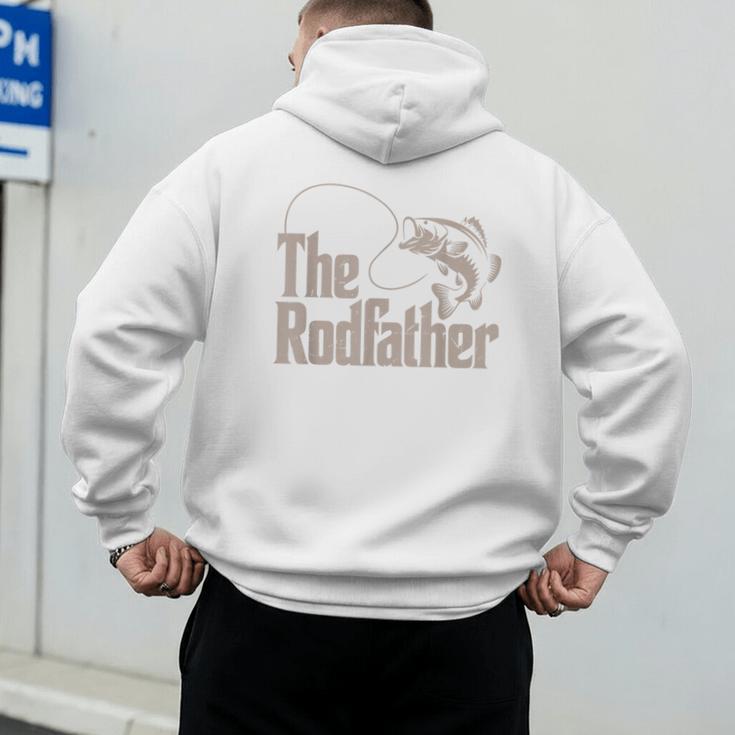 Father Day The Rodfather Dad Fishing From Daughter Son Men's Hoodie Back Print