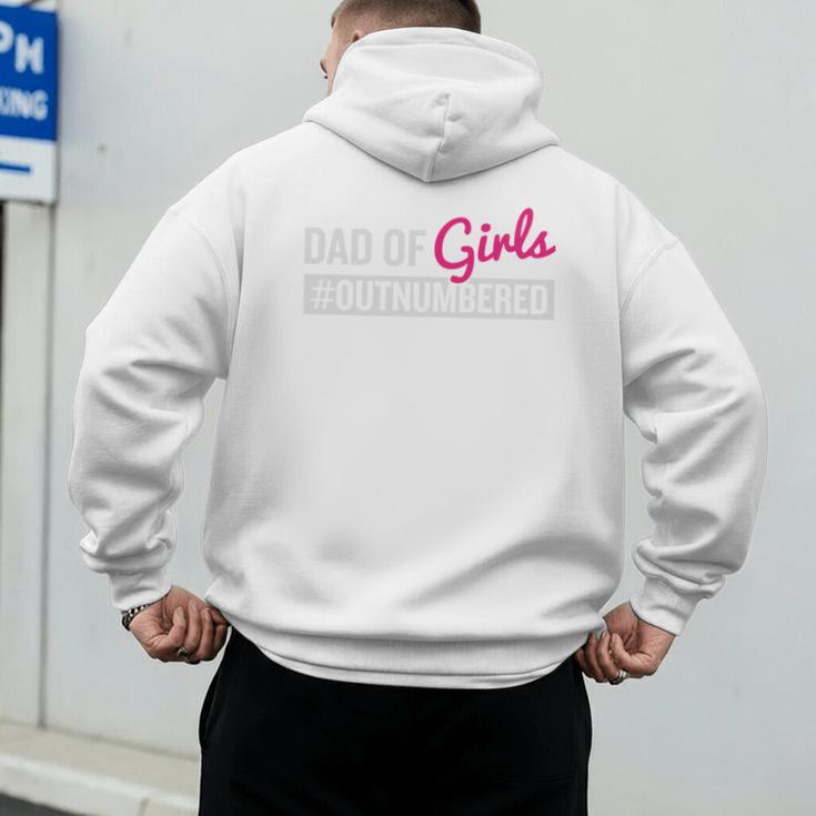 Father's Day Dad From Girl Outnumbered Men's Hoodie Back Print