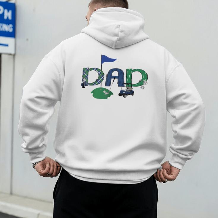 Golf Dad Hole In One Golf First Birthday Boy Party Men's Hoodie Back Print