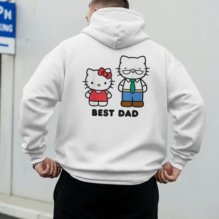 Hello Kitty Best Dad Fathers Day Small Men's Hoodie Back Print Hello Kitty Best Dad Fathers Day Small Men's Hoodie Back Print