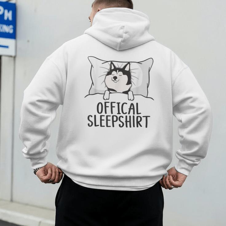 Husky Dog Pajama Husky Official Sleepshirt Mom Dad Kid Men's Hoodie Back Print