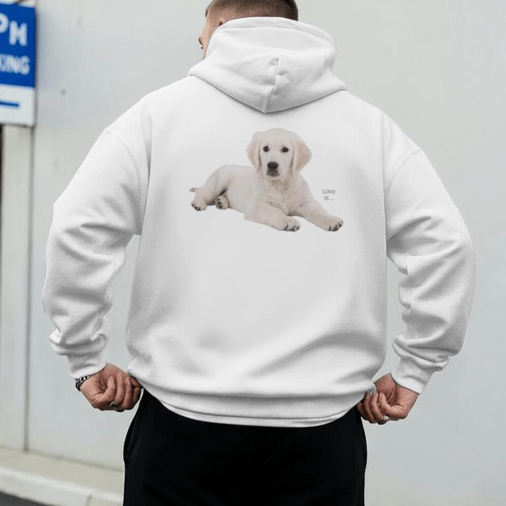 Labrador Retriever Shirt Yellow Love Lab Mom Dog Dad Men's Hoodie Back Print