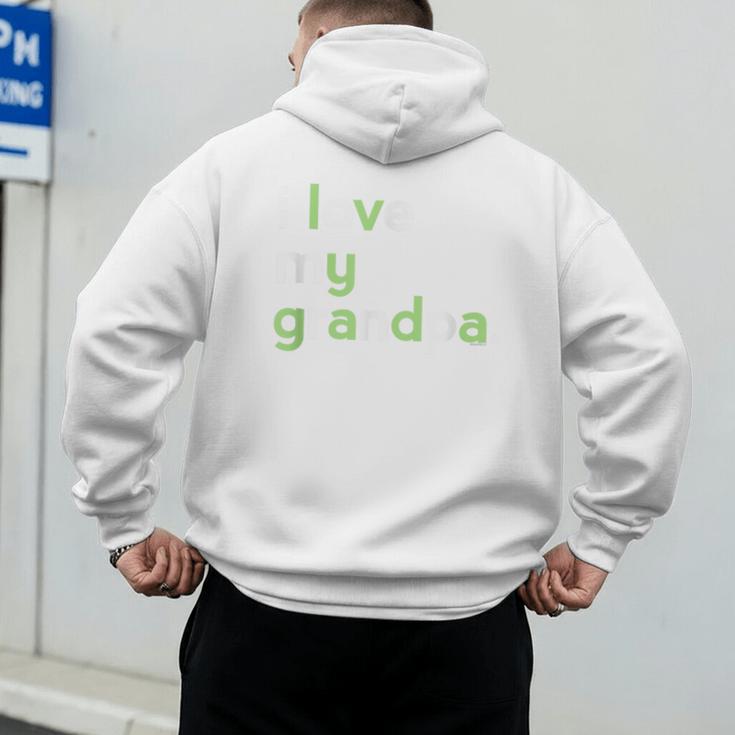 I Love My Grandpa Shirt For Boys Dad Papa Fathers Day Tee Men's Hoodie Back Print I Love My Grandpa Shirt For Boys Dad Papa Fathers Day Tee Men's Hoodie Back Print