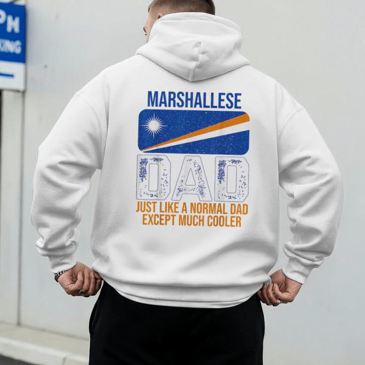 Marshallese Dad Marshall Islands Flag For Father's Day Men's Hoodie Back Print