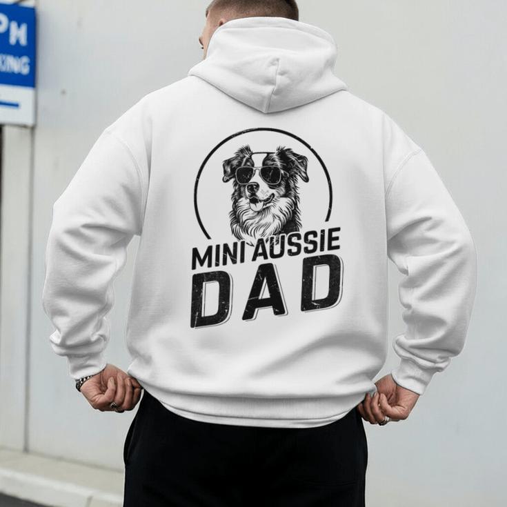 Mini Aussie Dad Dog Owner For Men Dad Christmas Men's Hoodie Back Print