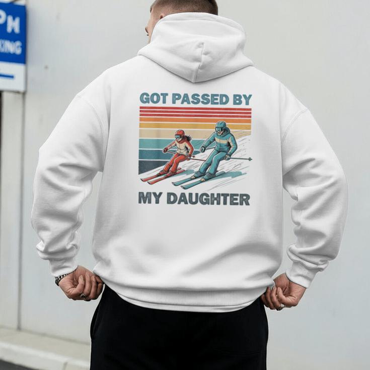 Got Passed By My Daughter Skiing Dad Men's Hoodie Back Print