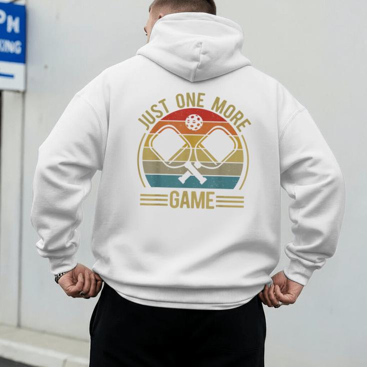 Pickleball-Shirt Just One More Game Dad Mom Women Men Men's Hoodie Back Print