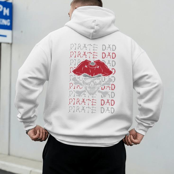 Pirate Dad Skull And Crossbones Tampa Gasparilla Captain Men's Hoodie Back Print