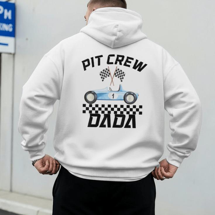Race Car Racing Family Dada Pit Crew Birthday Party Men's Hoodie Back Print