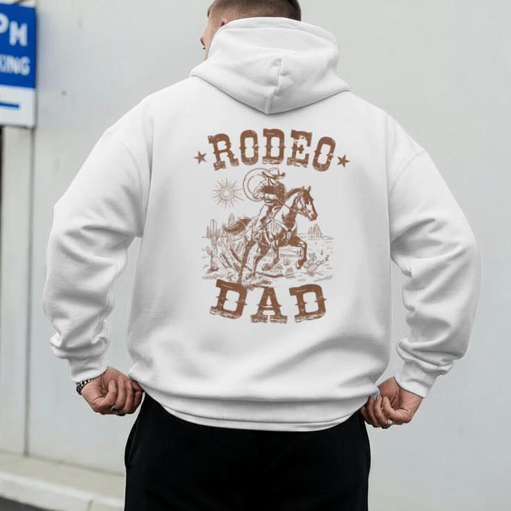 Rodeo Dad Western Cowboy Daddy Family Matching Father's Day Men's Hoodie Back Print
