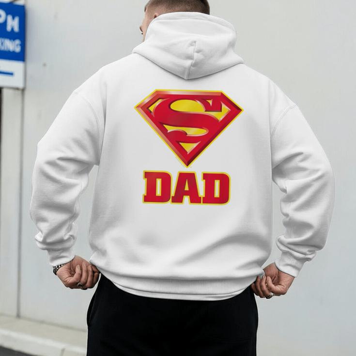 Superman Super Dad Men's Hoodie Back Print Superman Super Dad Men's Hoodie Back Print