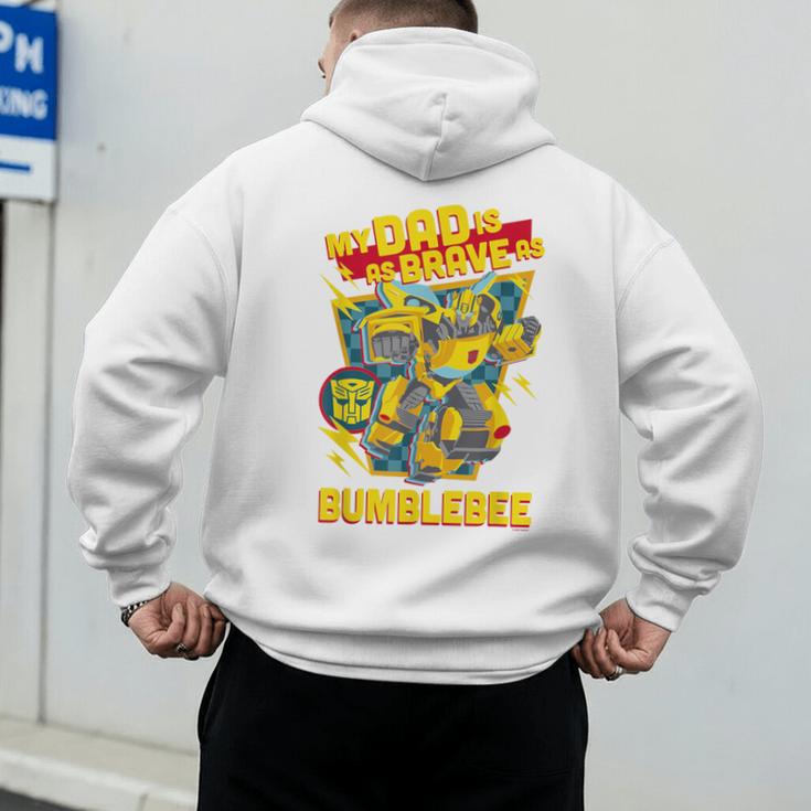 Transformers Father's Day Bumblebee My Dad Is Brave Men's Hoodie Back Print