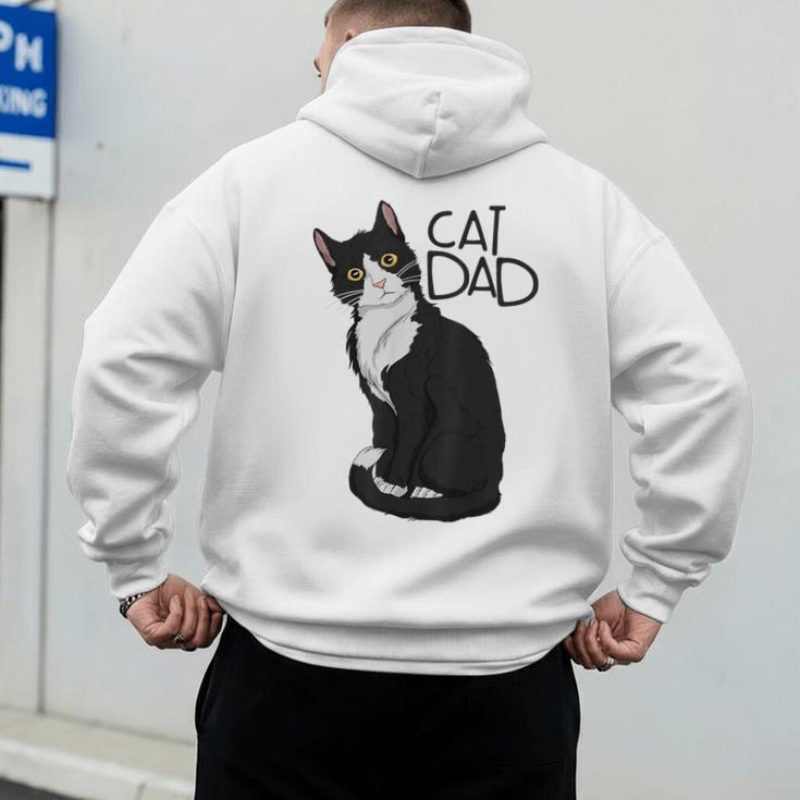 Tuxedo Cat Dad Cat Dad Tuxedo Cat Dad Men's Hoodie Back Print