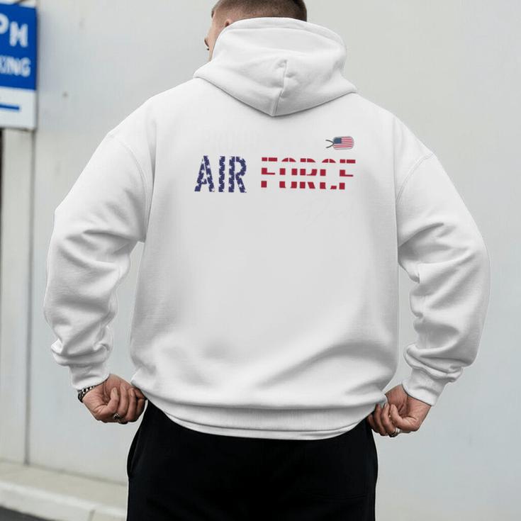 US Flag Proud Air Force Dad Men's Hoodie Back Print