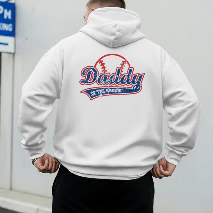 Vintage Baseball Daddy Of The Rookie Men's Hoodie Back Print