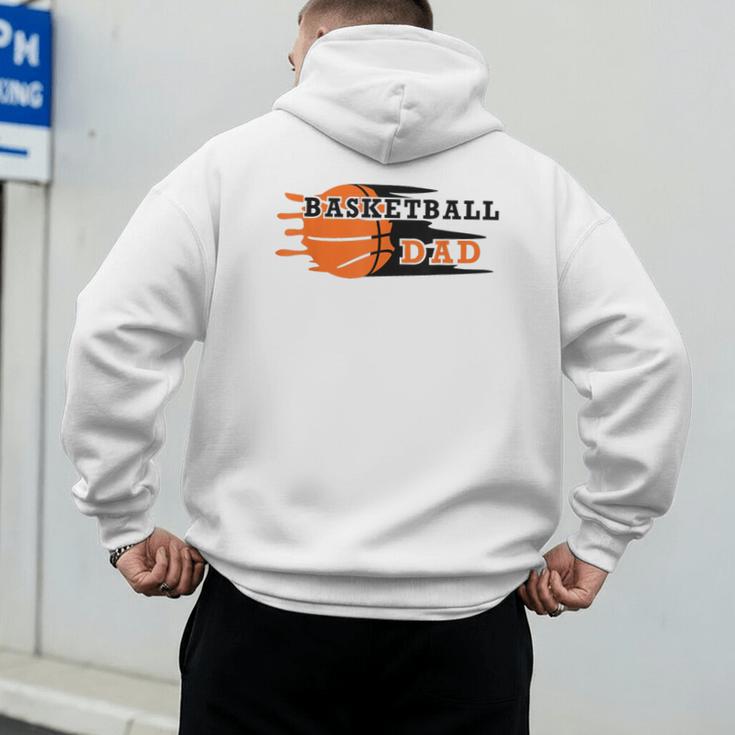 Vintage Proud Basketball Dad Fathers Day Basketball Player Men's Hoodie Back Print Vintage Proud Basketball Dad Fathers Day Basketball Player Men's Hoodie Back Print