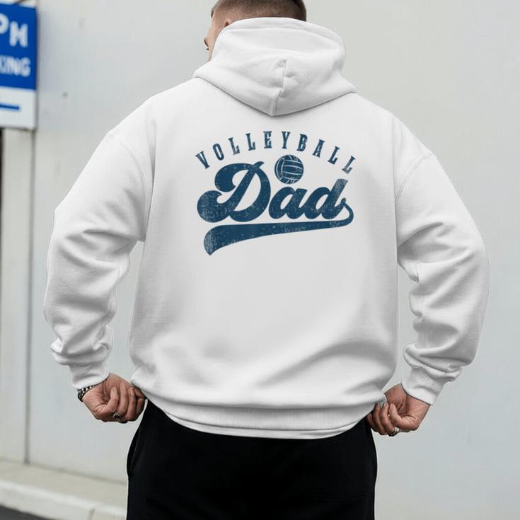 Volleyball Dad Daddy Father's Day Men's Hoodie Back Print