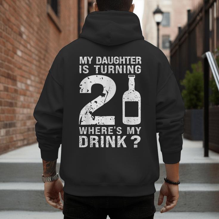 21st Birthday Dad Mom 21 Year Old My Daughter Squad Men's Hoodie Back Print